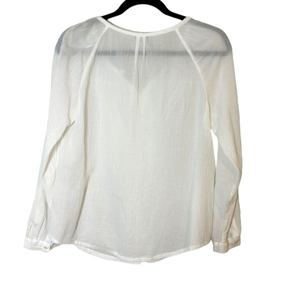 Anthropologie Joie White Button Down Long Sleeve Blouse - Picture 4 of 9